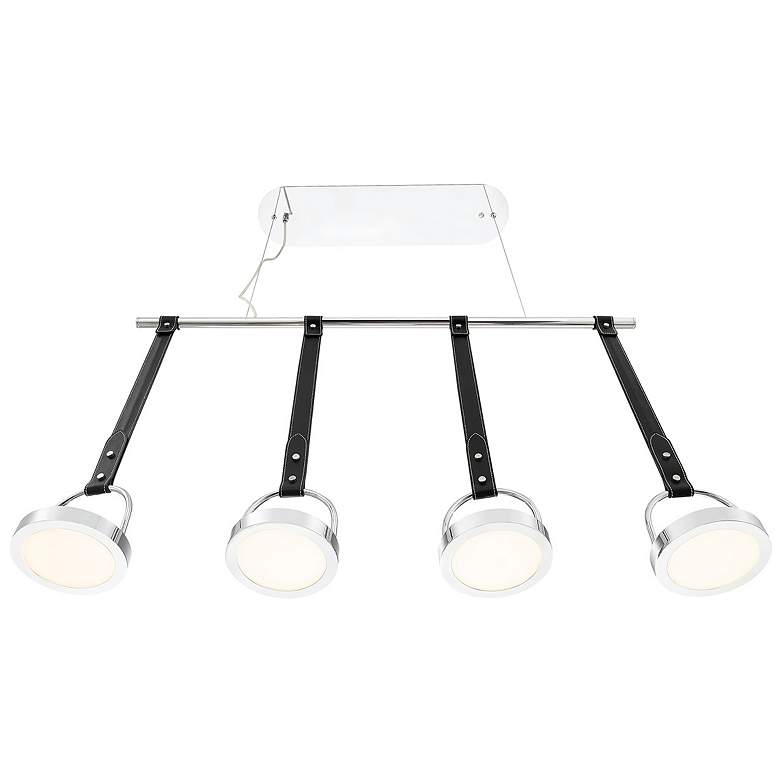 Image 3 Eurofase Lappin 39 inchW Chrome LED Kitchen Island Light Pendant more views