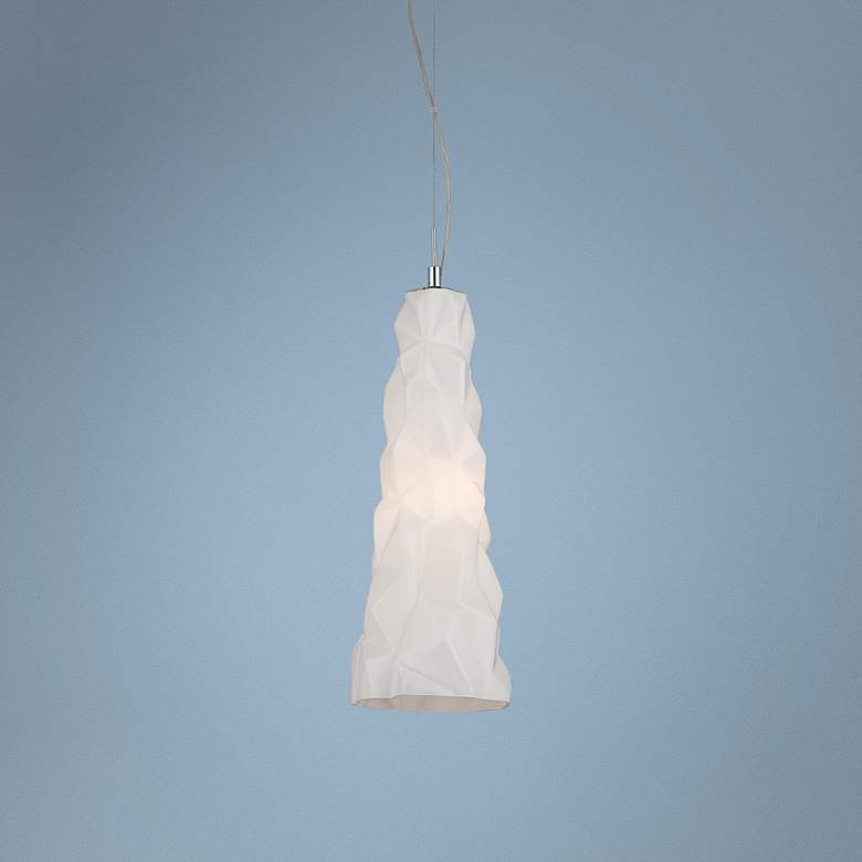 Image 1 Eurofase Lazer 7" Wide Opal White Glass Mini Pendant