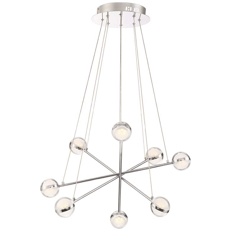 Image 1 Eurofase Lazio 23 1/2" Wide Chrome 8-LED Chandelier