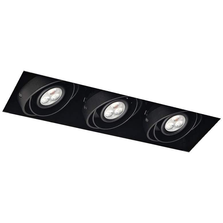 Image 1 Eurofase LED Black Triple Recessed Light