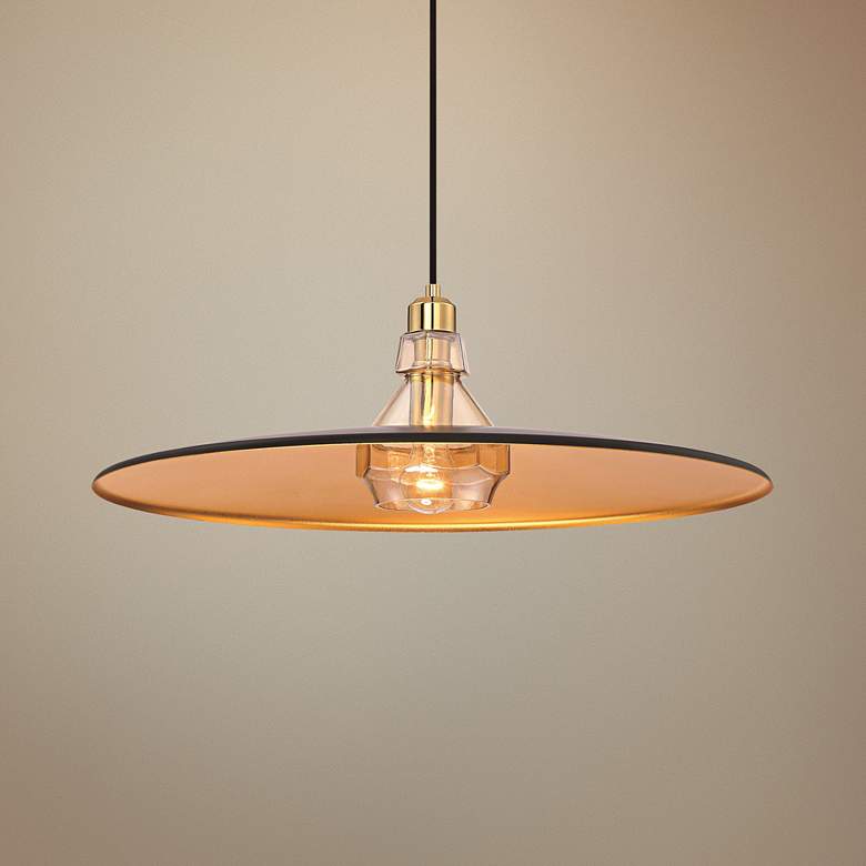 Image 1 Eurofase Legend 23 1/4" Wide Black and Gold Pendant Light