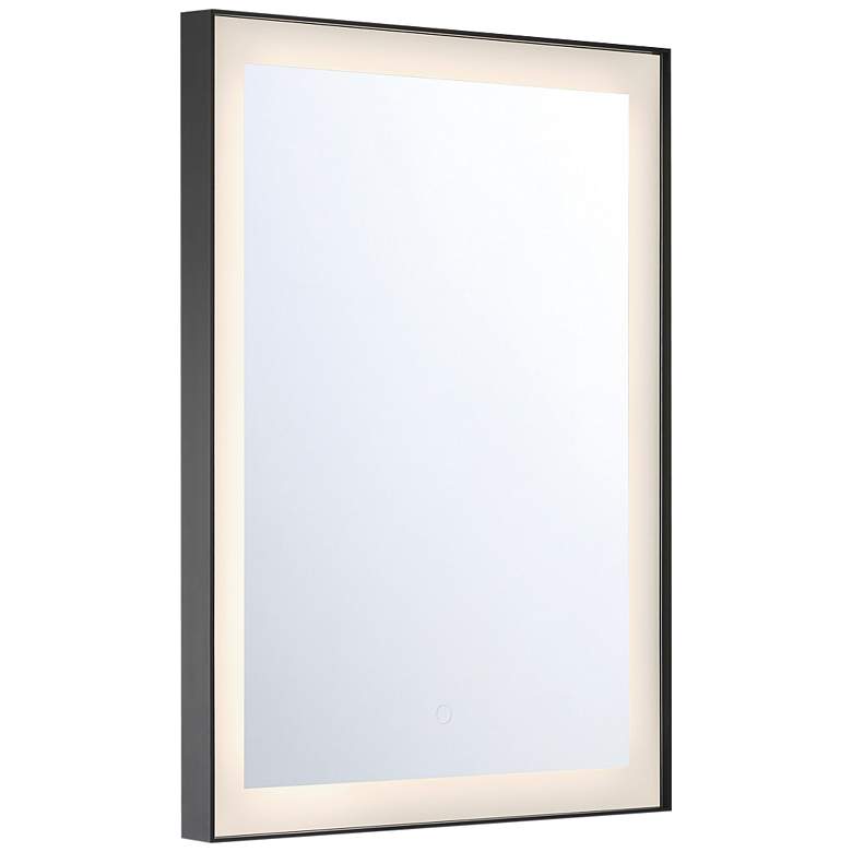 Image 1 Eurofase Lenora Black 22 inch x 30 inch Rectangular LED Light Wall Mirror