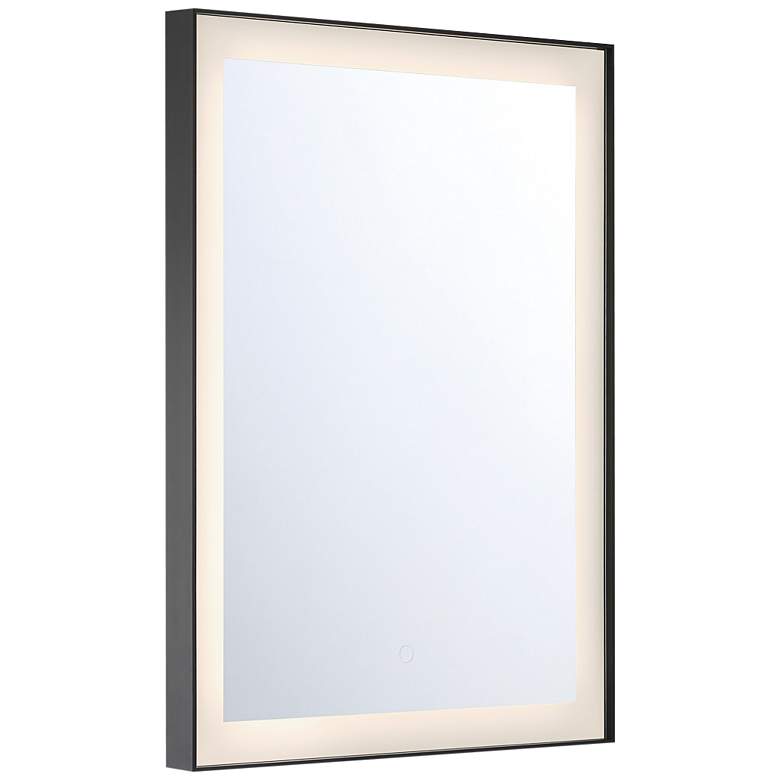 Image 1 Eurofase Lenora Black 22" x 30" Rectangular LED Light Wall Mirror