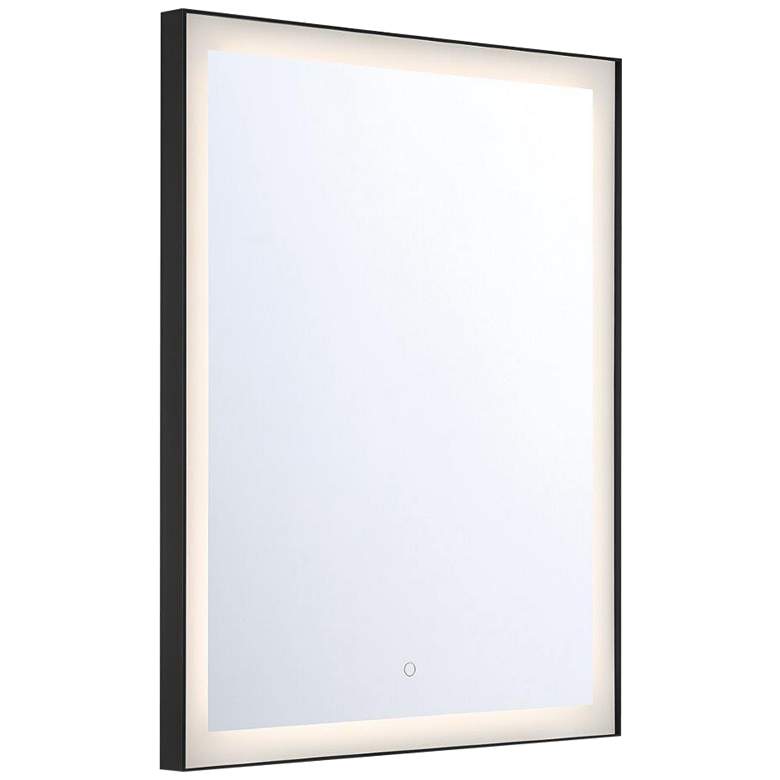 Eurofase Lenora Black 28&quot; x 36&quot; Rectangular LED Light Wall Mirror