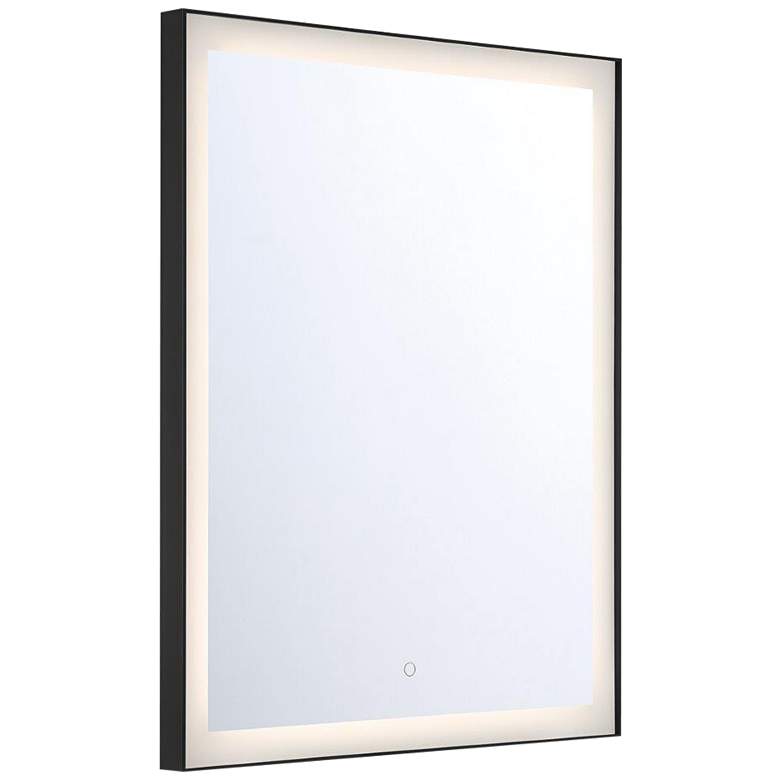 Image 1 Eurofase Lenora Black 28" x 36" Rectangular LED Light Wall Mirror