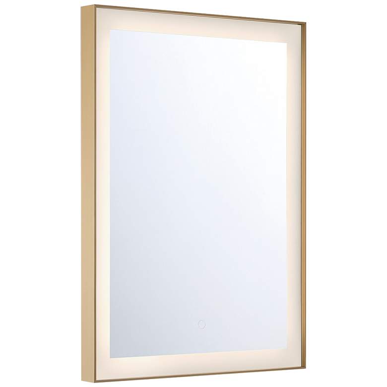 Image 1 Eurofase Lenora Gold 22 inch x 30 inch Rectangular LED Light Wall Mirror