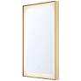Eurofase Lenora Gold 22" x 30" Rectangular LED Light Wall Mirror