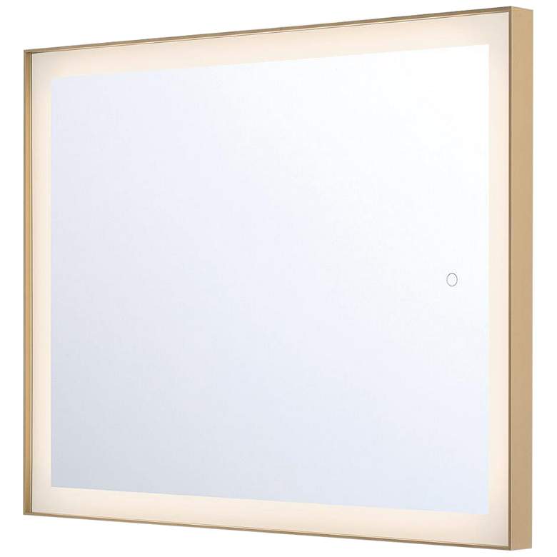 Eurofase Lenora Gold 28&quot; x 36&quot; Rectangular LED Light Wall Mirror more views