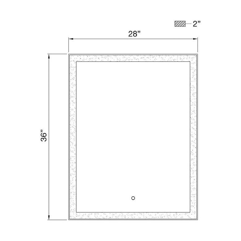 Image 3 Eurofase Lenora Gold 28" x 36" Rectangular LED Light Wall Mirror more views
