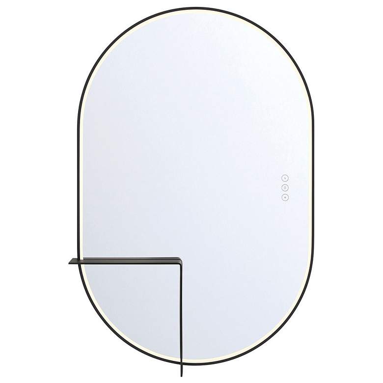 Image 1 Eurofase Linden 24 in. x 36 in. LED Light Oval Wall Mirror, Black