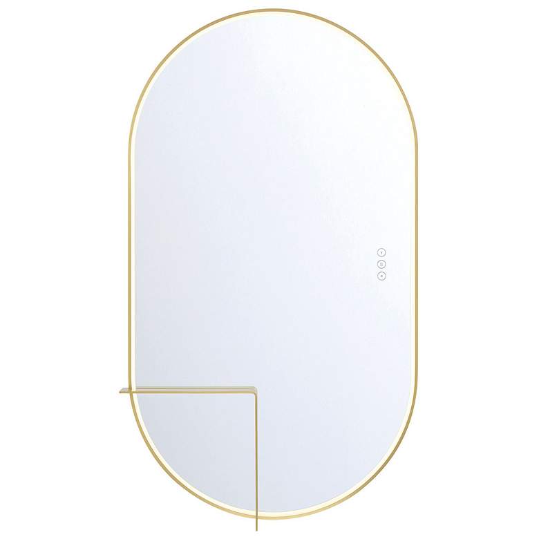 Image 1 Eurofase Linden 24 in. x 42 in. LED Light Oval Wall Mirror, Gold