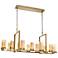 Eurofase Londra 49 1/2"W Brass LED Rectangular Chandelier