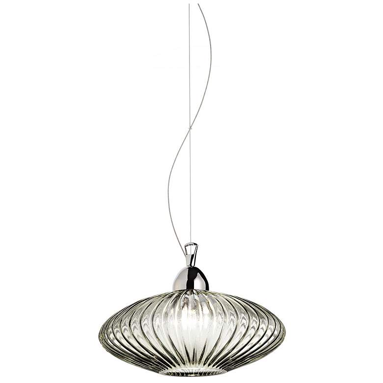 Image 1 Eurofase Lorella 5 In. x 12 In. Pendant in Chrome/Smoke