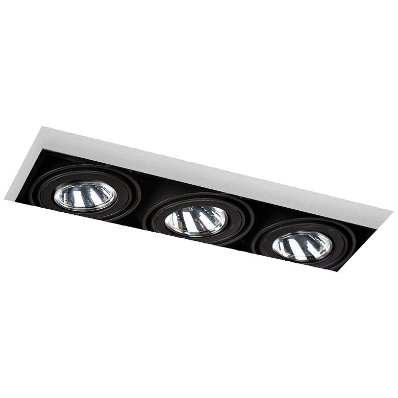 Image 1 Eurofase Low Voltage Black Triple Recessed Light