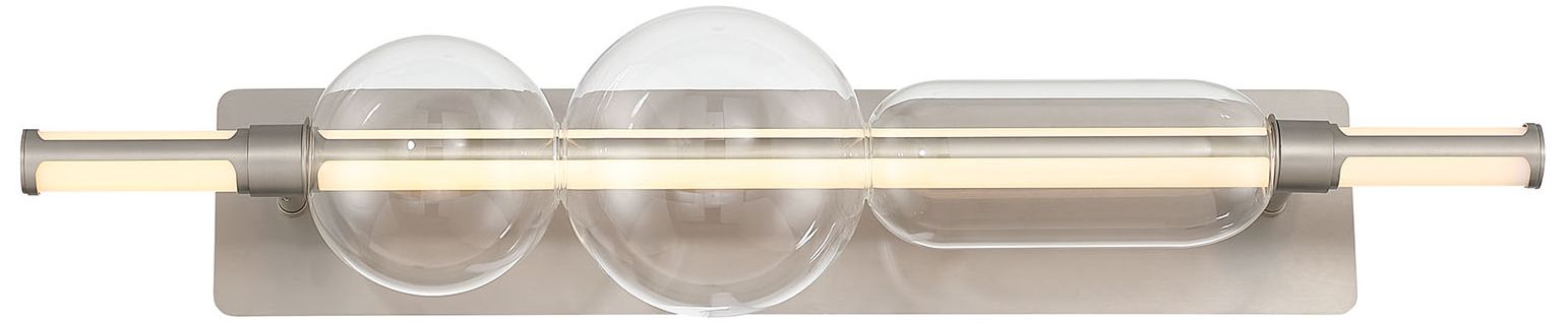Image 3 Eurofase Lucent 34" Integrated LED Vanity Light in Satin Nickel more views
