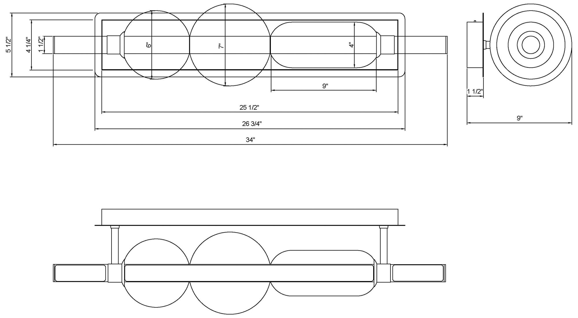 Eurofase Lucent 34" Integrated LED Vanity Light in Satin Nickel
