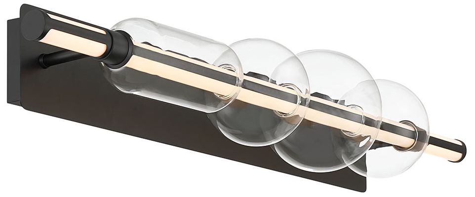 Image 3 Eurofase Lucent 40" Integrated LED Vanity Light in Matte Black more views