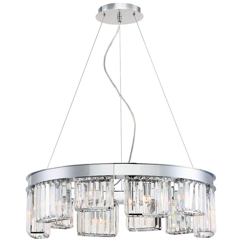 Image 1 Eurofase Lumino 7.50 In. x 25.50 In. 10 Light Chandelier in Chrome