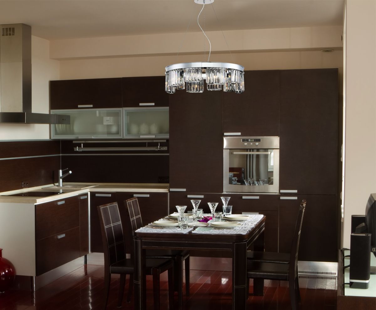 Image 3 Eurofase Lumino 7.50 In. x 25.50 In. 10 Light Chandelier in Chrome more views