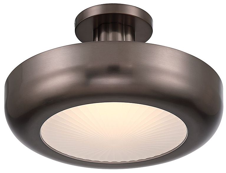 Image 3 Eurofase Macey 16" Integrated LED Semi-Flush Mount in Harlow Bronze more views