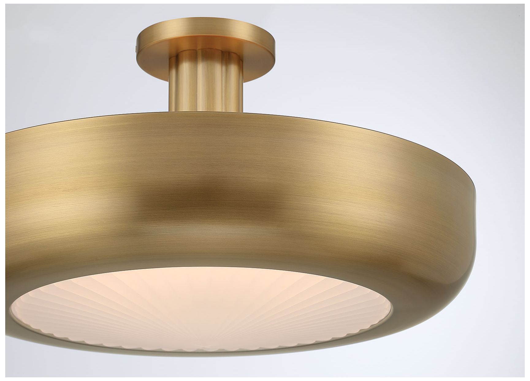 Image 3 Eurofase Macey 22" Integrated LED Semi-Flush Mount in Antique Brass more views