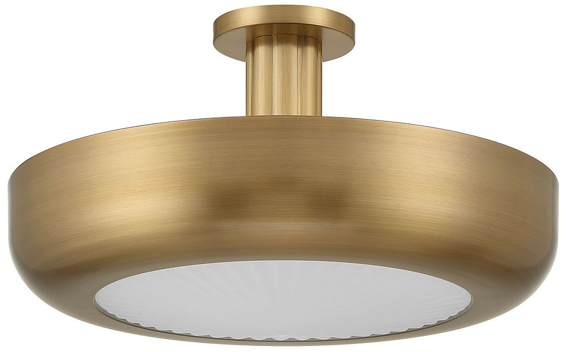 Image 5 Eurofase Macey 22" Integrated LED Semi-Flush Mount in Antique Brass more views