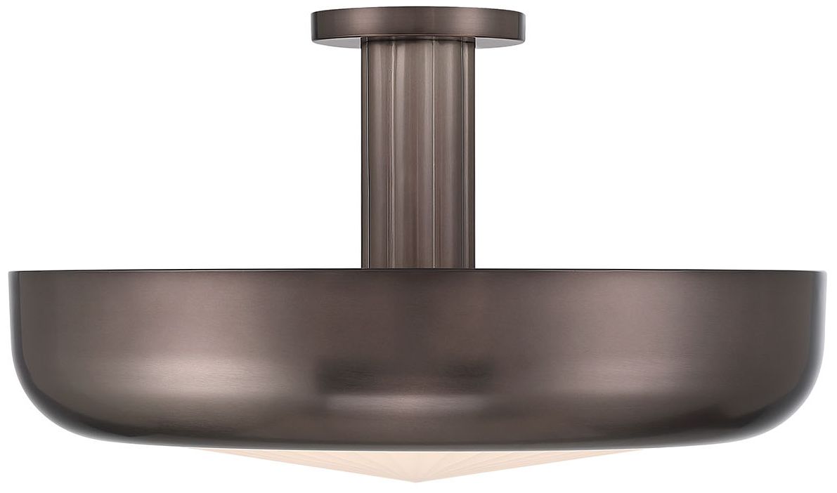 Image 3 Eurofase Macey 22" Integrated LED Semi-Flush Mount in Harlow Bronze more views