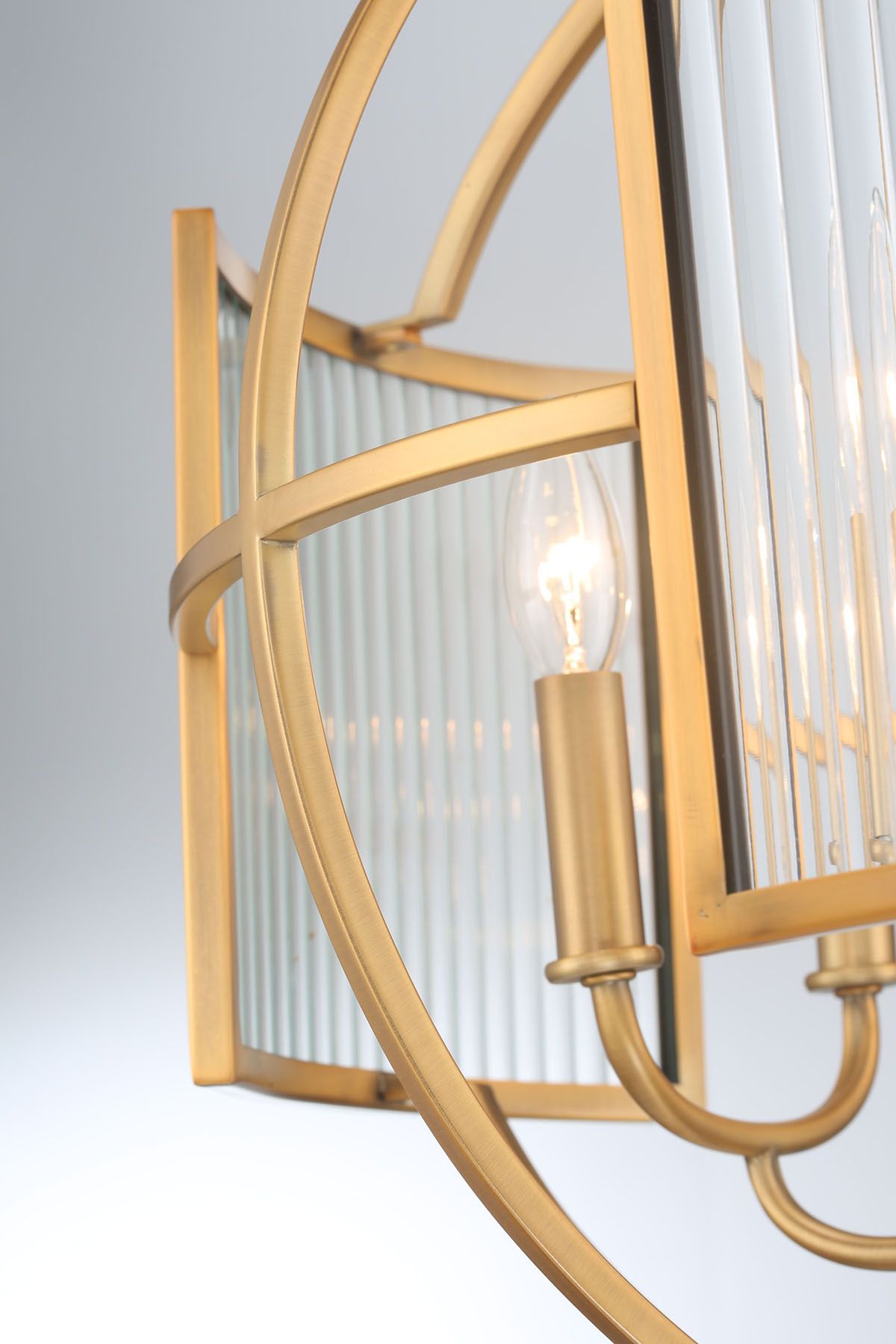 Image 3 Eurofase Manilow 23 In. x 19 In. 6 Light Chandelier in Brass more views