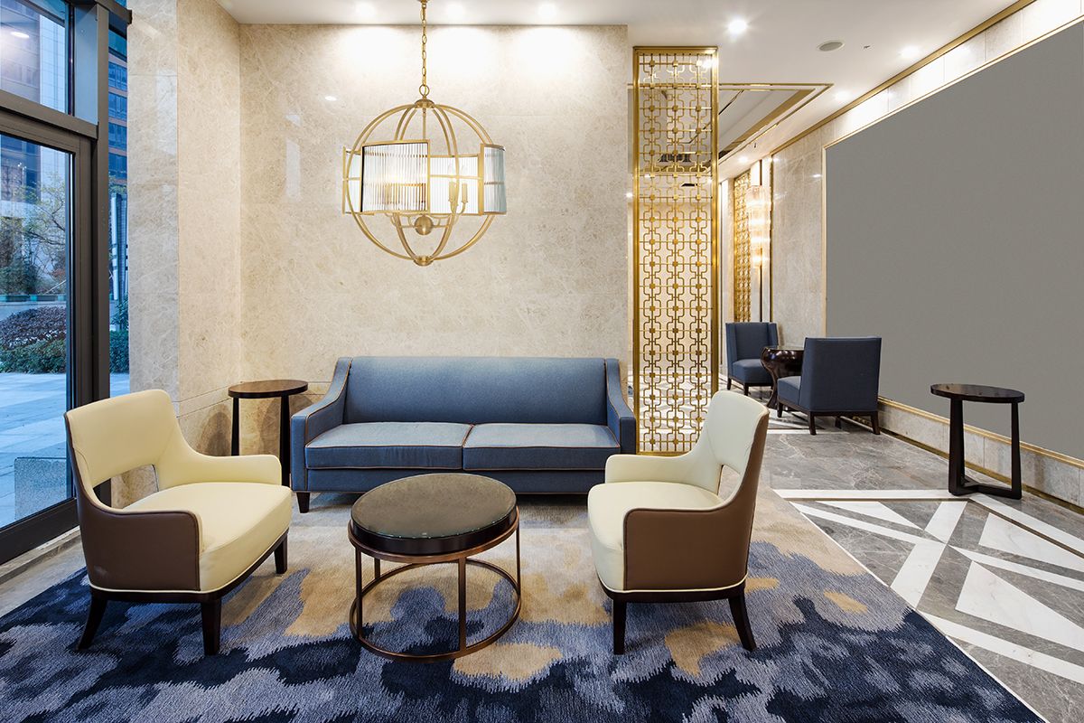 Image 4 Eurofase Manilow 23 In. x 19 In. 6 Light Chandelier in Brass more views