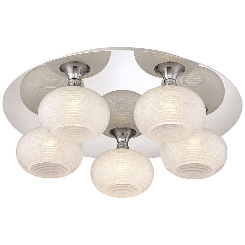 Image 1 Eurofase Marche 16 inch Wide Chrome 5-LED Ceiling Light