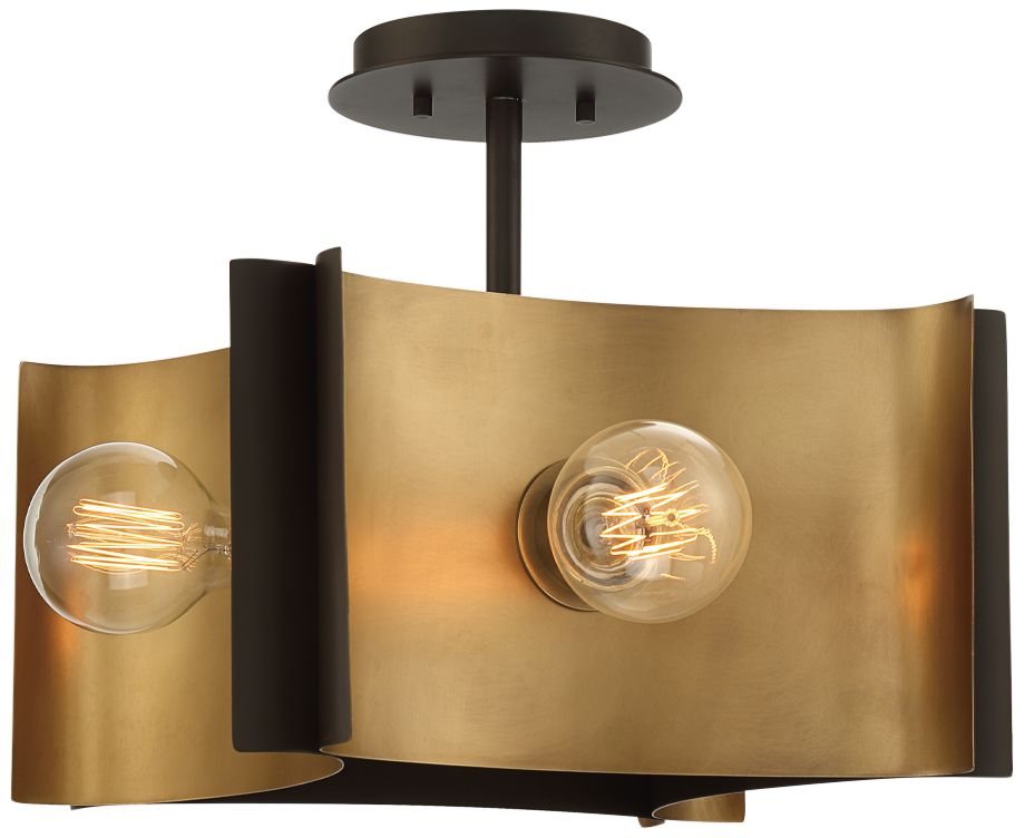 Image 2 Eurofase Metallo 17" Wide Bronze 4-Light Ceiling Light