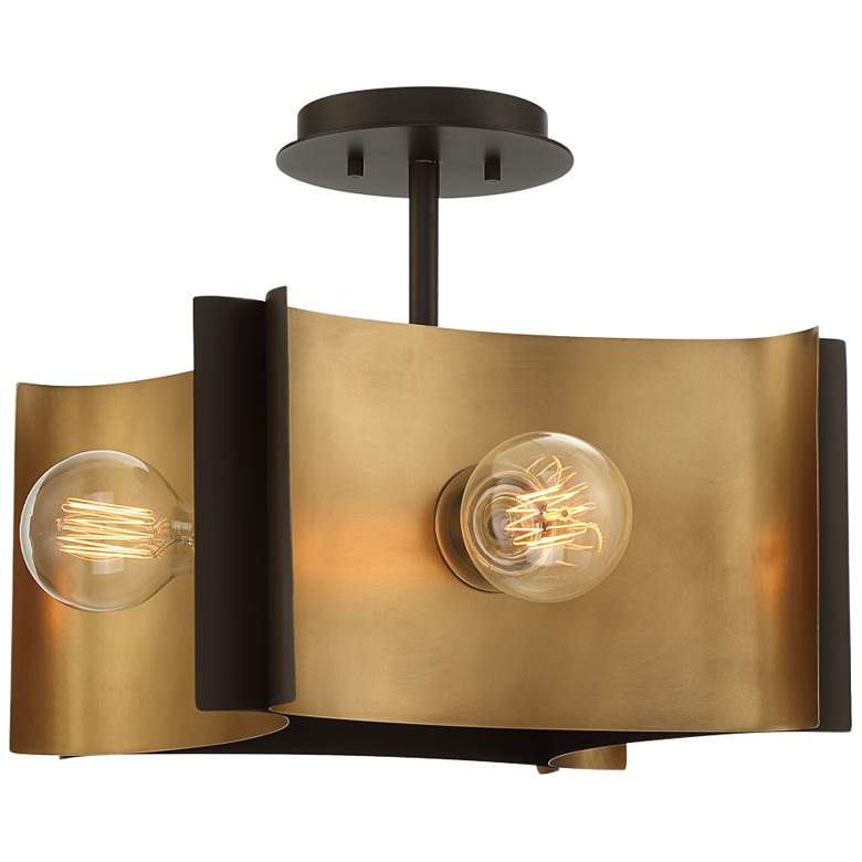 Image 2 Eurofase Metallo 17 inch Wide Bronze 4-Light Ceiling Light