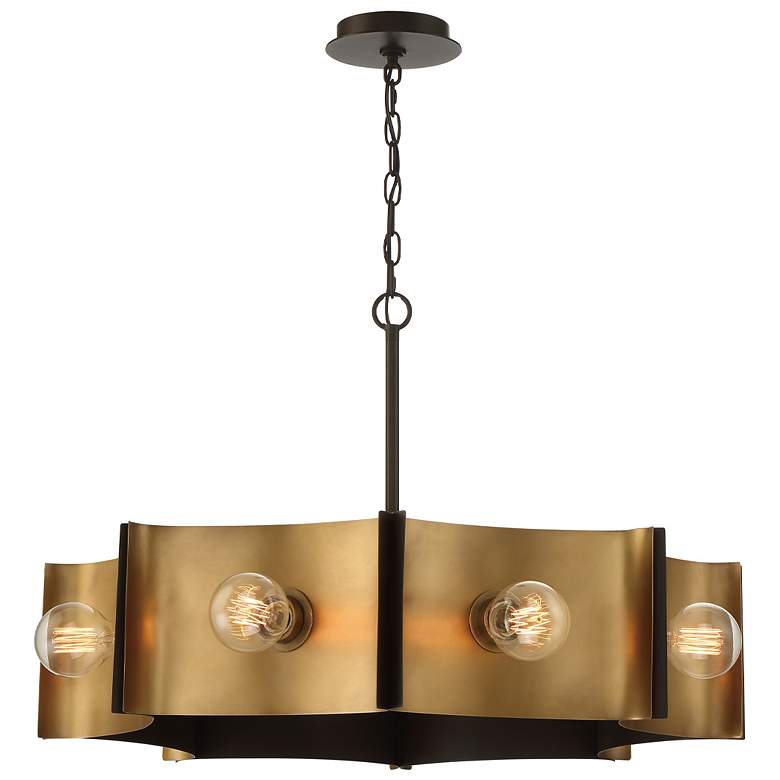 Image 1 Eurofase Metallo 19.25 In. x 30 In. 8 Light Chandelier in Bronze