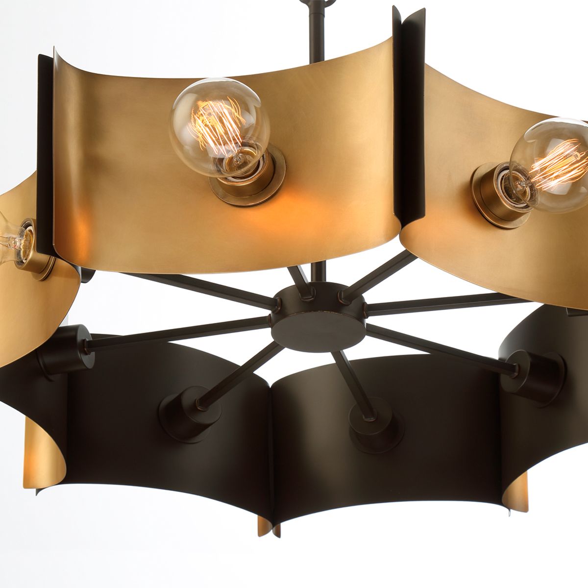 Image 3 Eurofase Metallo 19.25 In. x 30 In. 8 Light Chandelier in Bronze more views