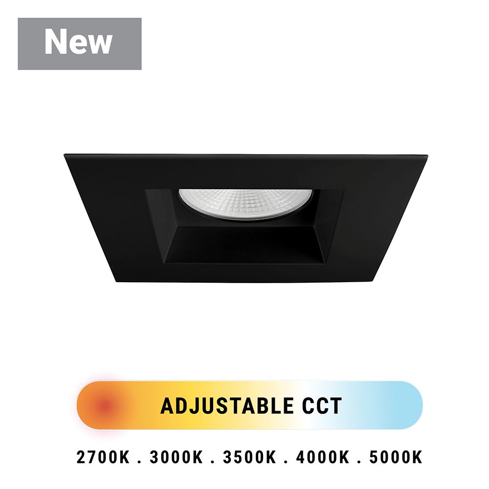 Image 2 Eurofase Midway 6" Black LED Square Recessed Downlight Kit more views