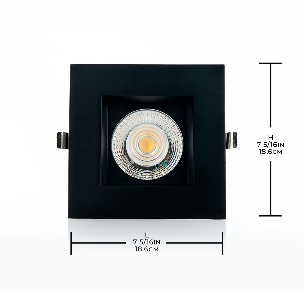 Image 3 Eurofase Midway 6" Black LED Square Recessed Downlight Kit more views