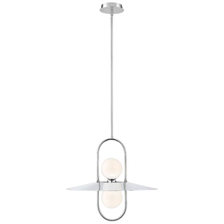 Image 2 Eurofase Millbrook 20 inch Wide Chrome 2-Light LED Pendant Light