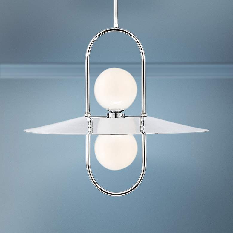 Image 1 Eurofase Millbrook 20 inch Wide Chrome 2-Light LED Pendant Light