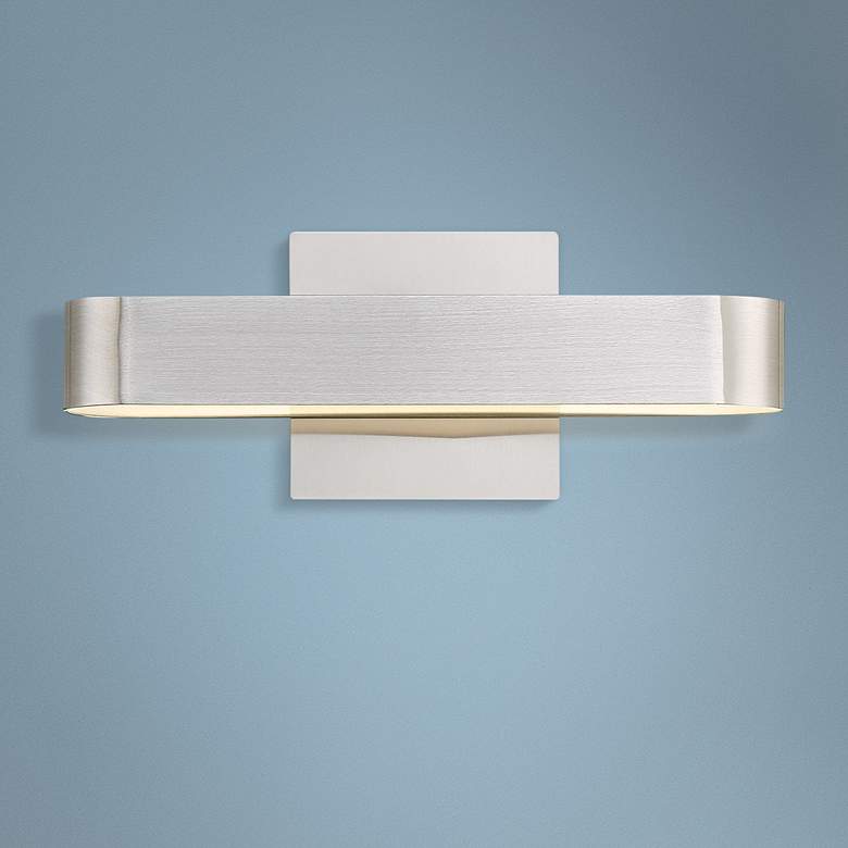 Image 1 Eurofase Moni 5" High Brushed Aluminum Small LED Wall Sconce