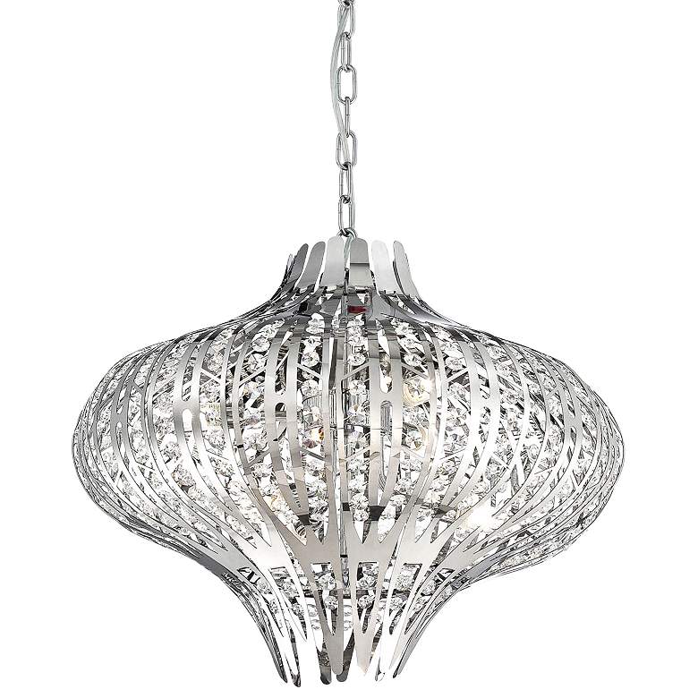 Image 2 Eurofase Monica 19 1/2" Wide 6-Light Chrome Chandelier