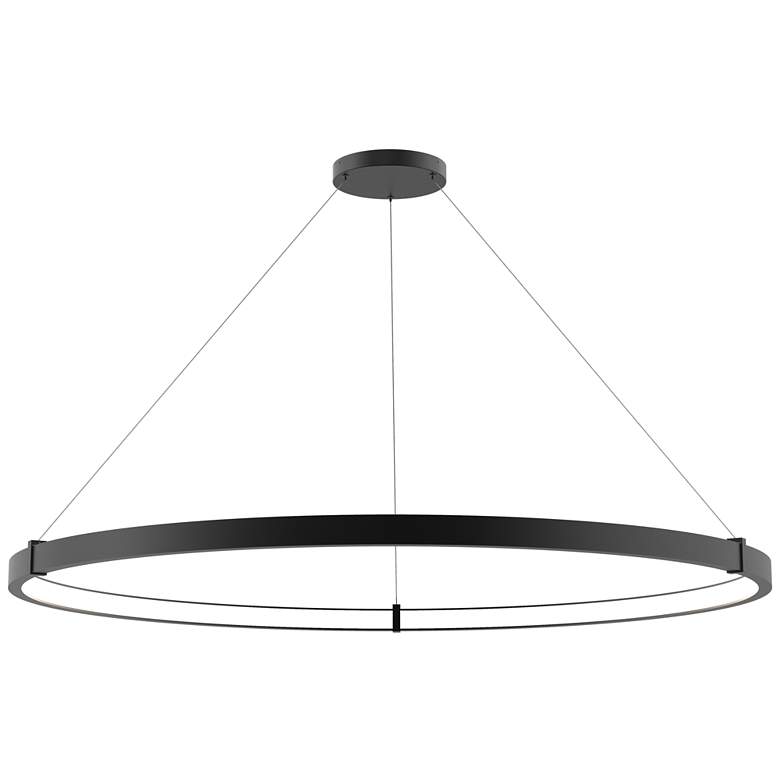 Image 1 Eurofase Mucci 60" Pendant in Black LED on inside of ring