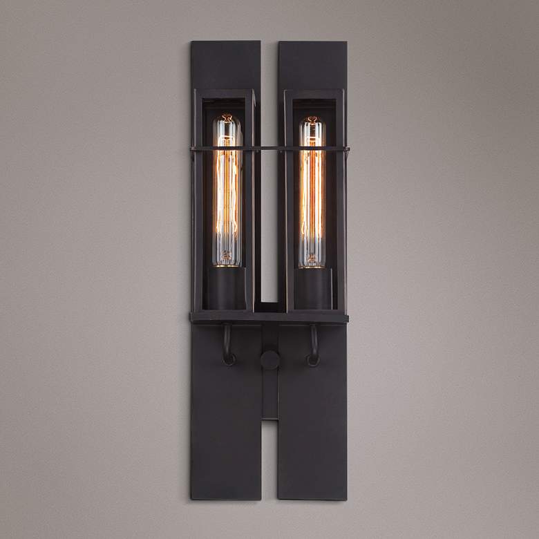 Image 1 Eurofase Muller 19"H Bronze 1-Light Outdoor Wall Light