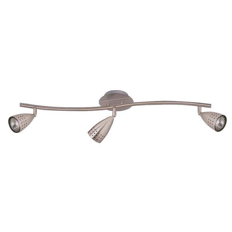 Image 1 Eurofase Mya 23 inch Wide 3-Light Satin Nickel Track Fixture