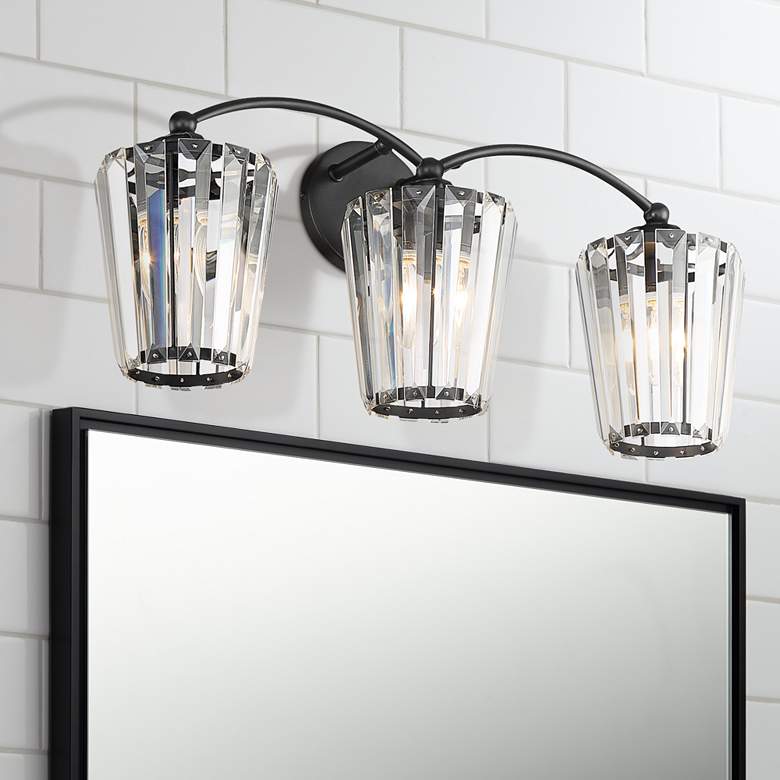 Image 1 Eurofase Natalia 24 1/2" Wide Black 3-Light LED Bath Light