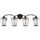 Eurofase Natalia 33 1/2" Wide Black 4-Light LED Bath Light