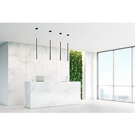 Image2 of Eurofase Navada 1" Wide Matte Black LED Mini Pendant more views