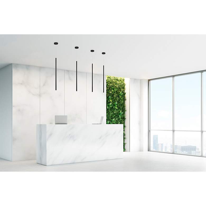 Image 2 Eurofase Navada 1" Wide Matte Black LED Mini Pendant more views