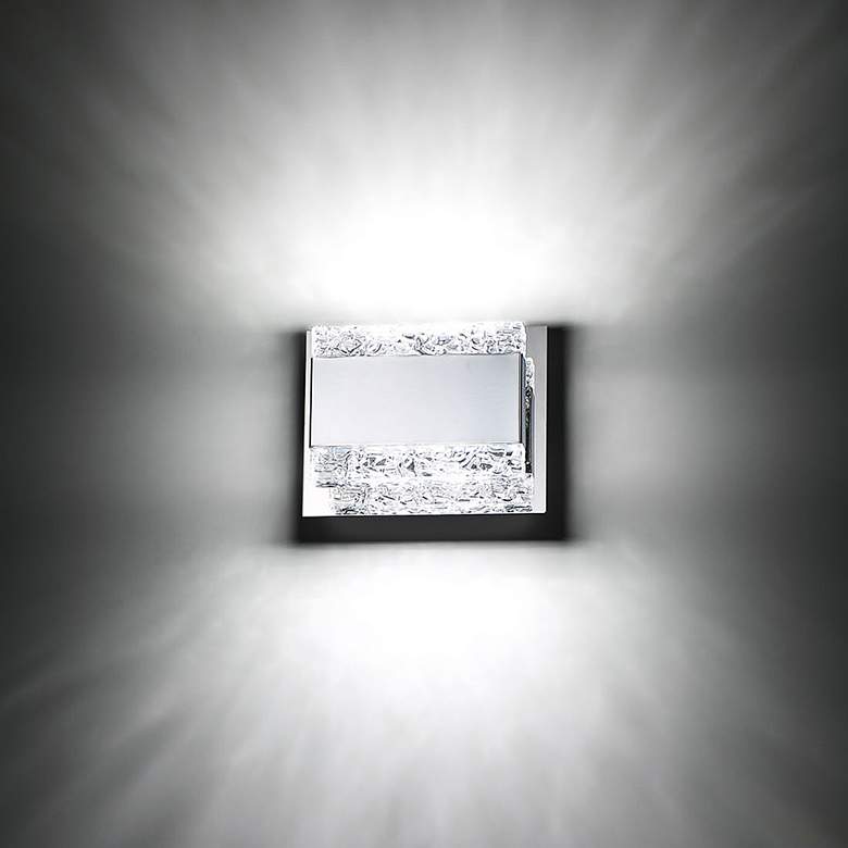 Image 2 Eurofase Nelson 4 3/4" High Polished Chrome LED Wall Sconce more views