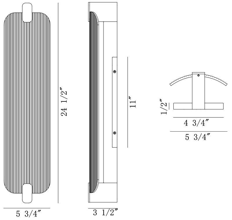Image 5 Eurofase Neoness 25" Matte Black Integrated LED Outdoor Wall Sconce more views