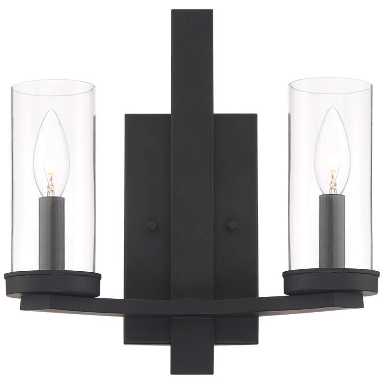 Image 1 Eurofase Nerito 13" High Matte Black Wall Sconce